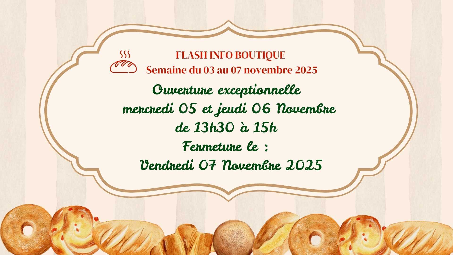 fermeture 07.11 boutique