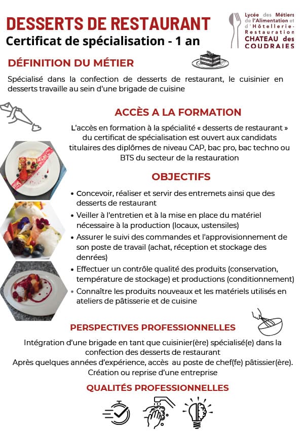 Flyer Lycée Hôtelier d'Étiolles